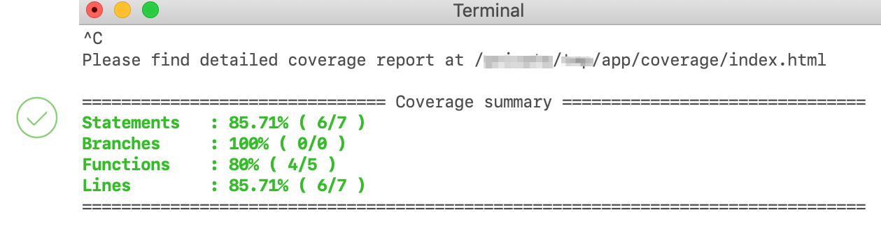 Correct code coverage