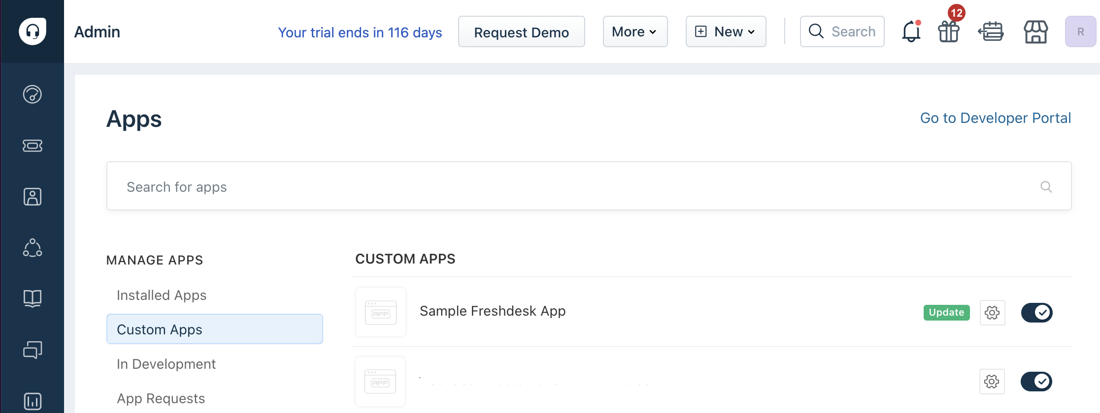 Image of Freshdesk Dashboard